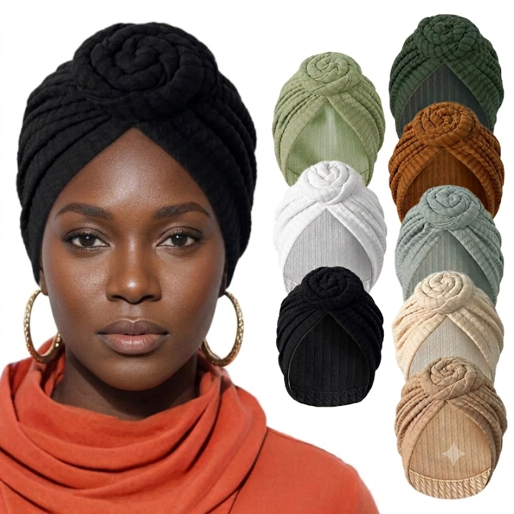 Turban elastique modele ethnique